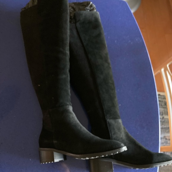 Blonde Sierra Waterproof Over the knee suede boot - Picture 3 of 5